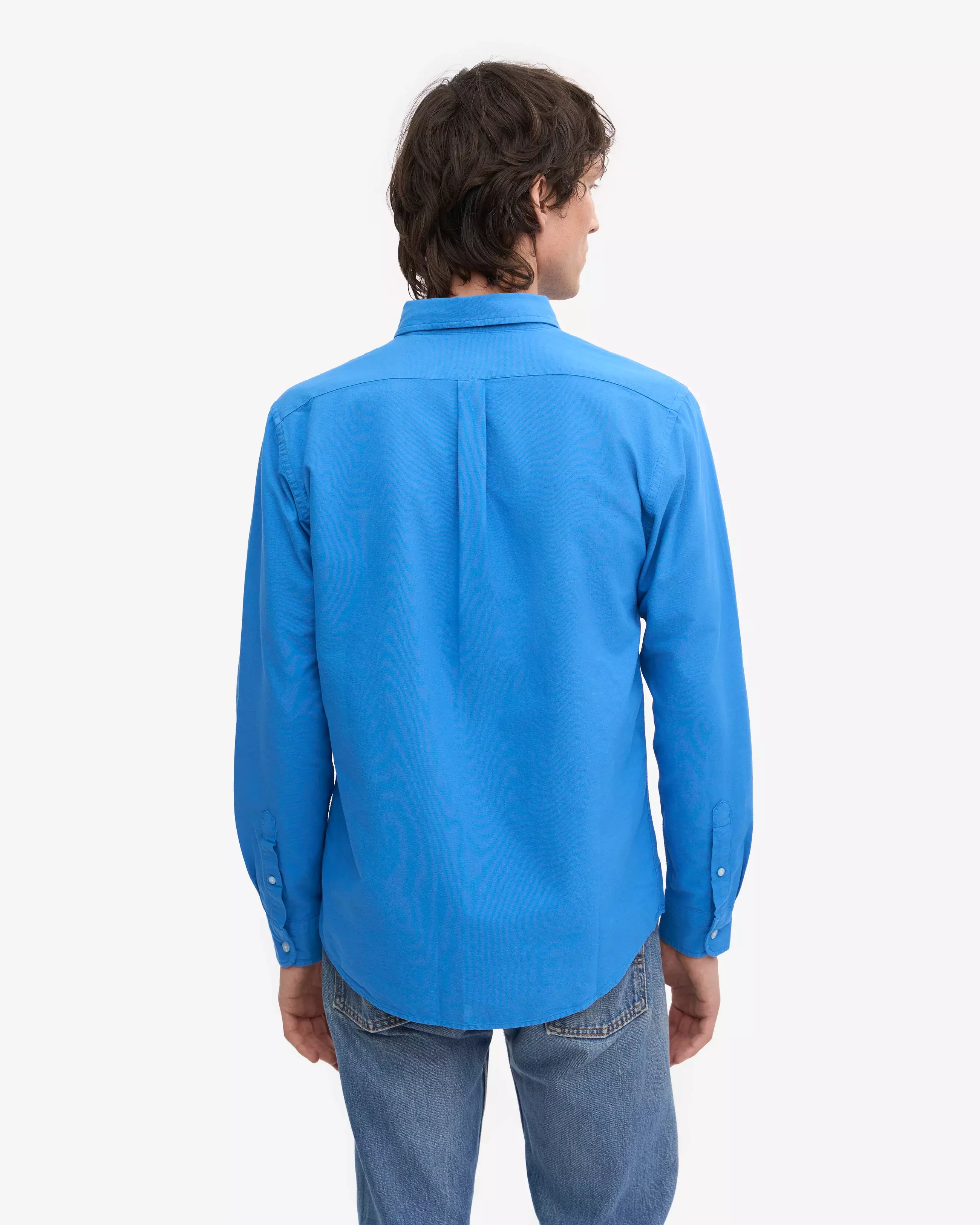 Colorful Standard Pacific Blue Organic Button-Down Shirt Hemd Herren blau